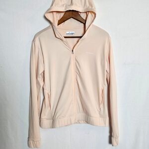 Columbia Anytime Casual Full Zip Hoodie Light Pink Size Medium